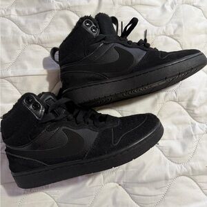 Nike Court Borough Black High-Top Sneakers